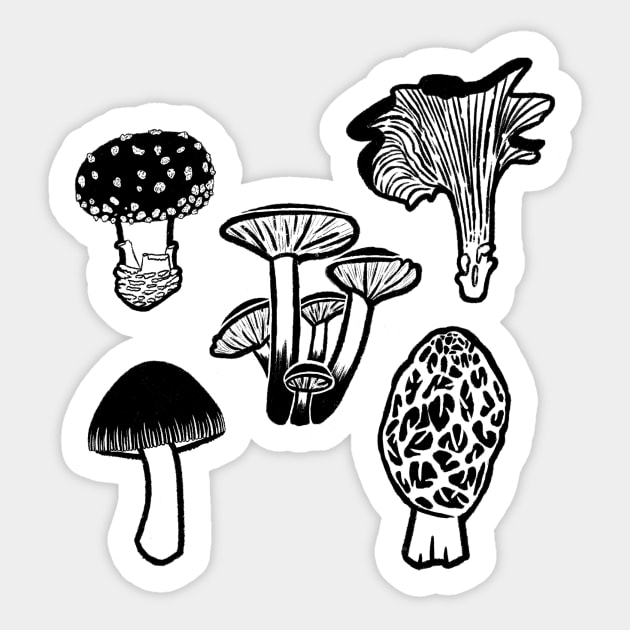 Mushrooms Sticker by LillyRose101